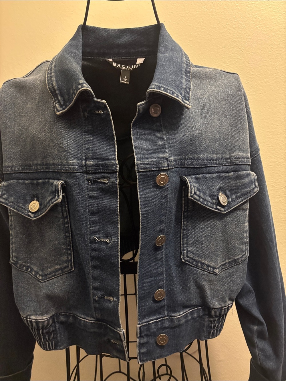 Baccini Blue Denim Trucker Jacket
